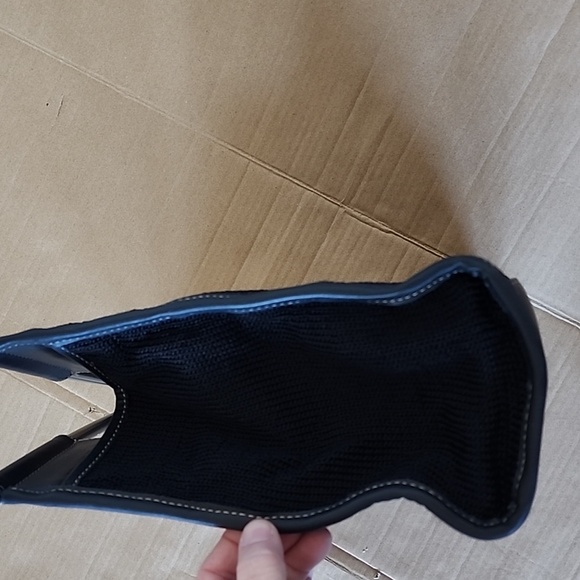 The Sak black clutch purse with metal handle bars - Picture 3 of 12